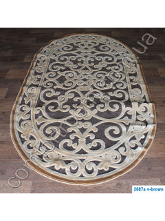 Ковер Hadise 2687a brown Овал